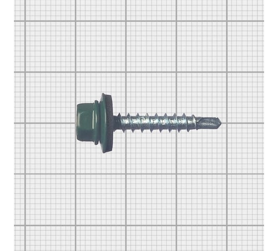 Кровельный саморез МЕТАЛЛСЕРВИС 4.8x29, RAL 6005, 200 шт. 1220549