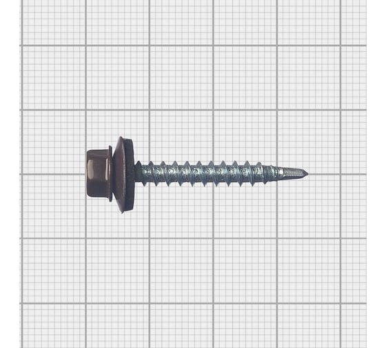 Кровельный саморез МЕТАЛЛСЕРВИС 4.8x35, RAL 8017, 200 шт. 1220570