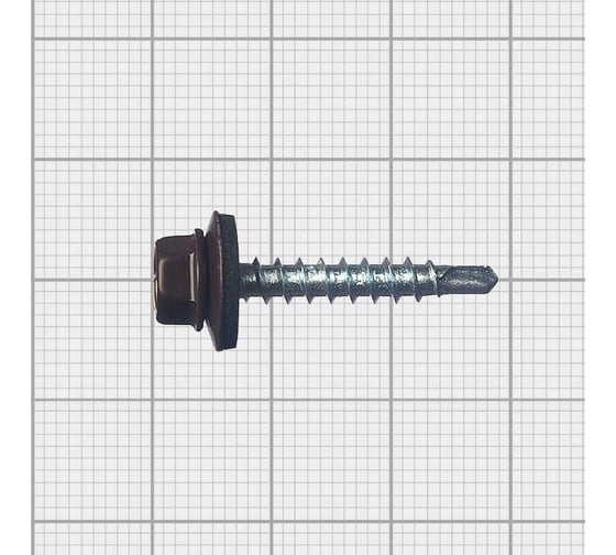 Кровельный саморез МЕТАЛЛСЕРВИС 4.8x29, RAL 8017, 200 шт. 1220552