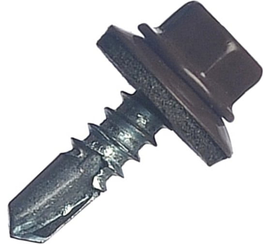 Кровельный саморез МЕТАЛЛСЕРВИС 5.5x19, RAL 8017, 100 шт. 1220594 1