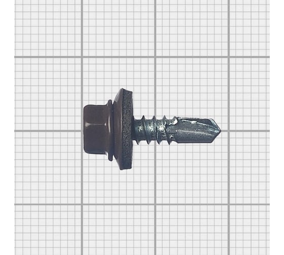 Кровельный саморез МЕТАЛЛСЕРВИС 5.5x19, RAL 8017, 100 шт. 1220594
