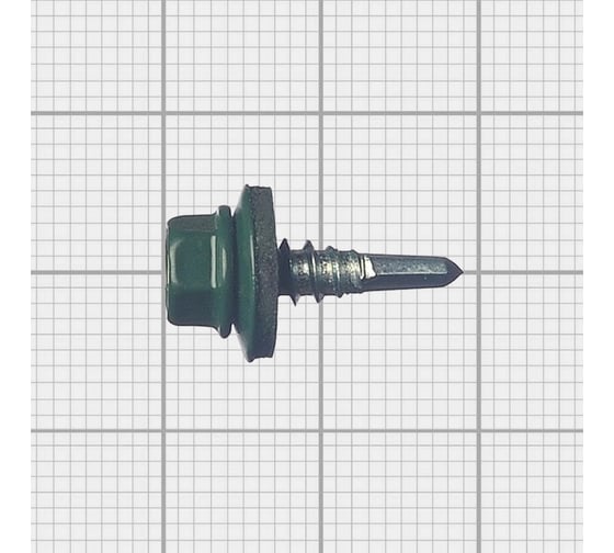 Кровельный саморез МЕТАЛЛСЕРВИС 5.5x19, RAL 6005, 100 шт. 1220591