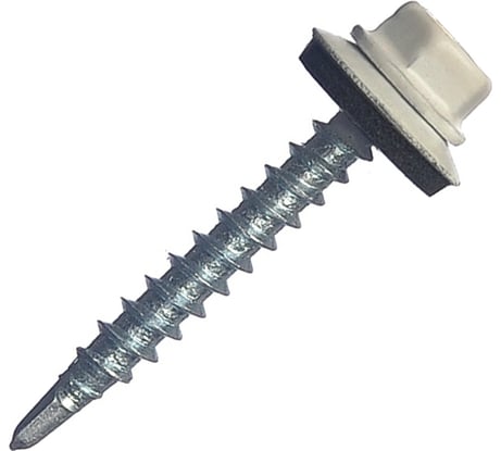 Кровельный саморез МЕТАЛЛСЕРВИС 4.8x35, RAL 9003, 200 шт. 1220571