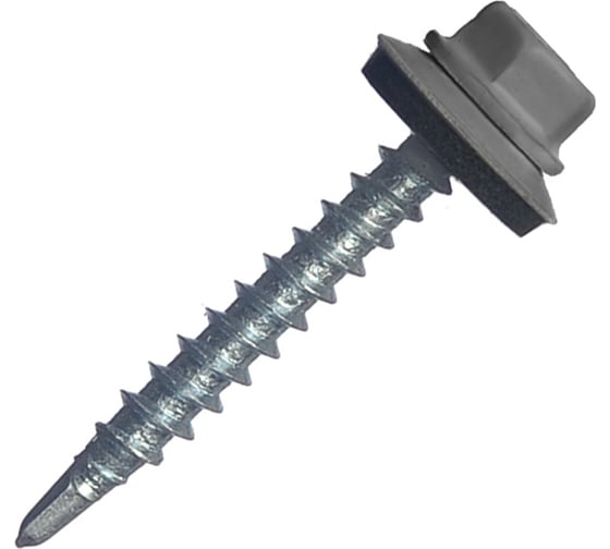 Кровельный саморез МЕТАЛЛСЕРВИС 4.8x35, RAL 7024, 200 шт. 1220569 1