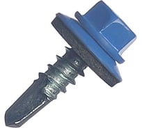 Кровельный саморез МЕТАЛЛСЕРВИС 5.5x19, RAL 5005, 100 шт. 1220590