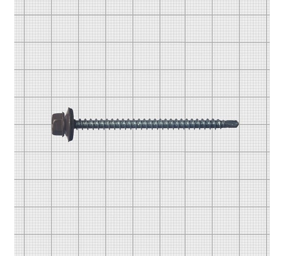 Кровельный саморез МЕТАЛЛСЕРВИС 4.8x70, RAL 8017, 100 шт. 1220582