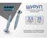 Шуруп ARNO INDUSTRIES 3,5х35 320 шт для дерева с потайной головкой для крепления деревянных конструкций белый цинк AB7103503532A05 2
