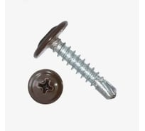 Саморез ARNO INDUSTRIES 4,2х19 1кг. с прессшайбой со сверлом для крепления листового металла RAL8017 коричневый AB350420198F998