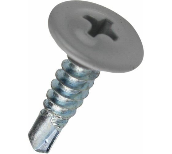 Саморез ARNO INDUSTRIES 4,2х25 1кг. с прессшайбой со сверлом для крепления листового металла RAL7004 серый AB3504202574598