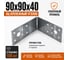 Крепежный уголок BlackWeld 90х90х40 ОЦ.(100 шт) 145438 2