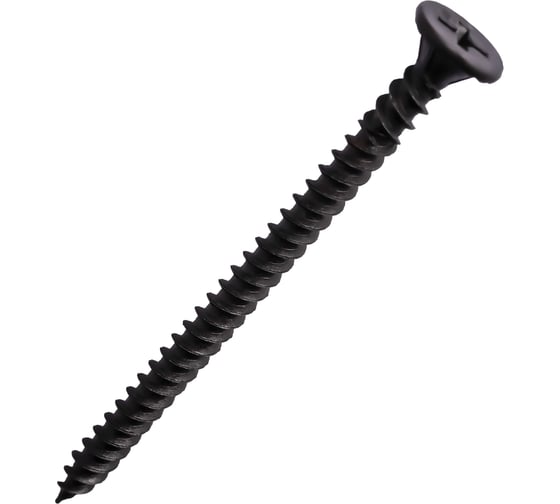 Шуруп гипсокартон-металл FASTNR 3.9X55, частая резьба, потайная головка, фосфатированные, 140 штук FR073