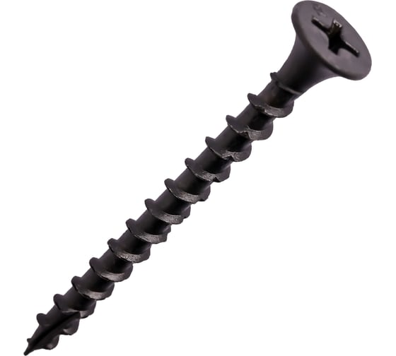 Шуруп гипсокартон-дерево FASTNR 3.5X45, редкая резьба, потайная головка, фосфатированные, с насечкой, 180 штук FR004