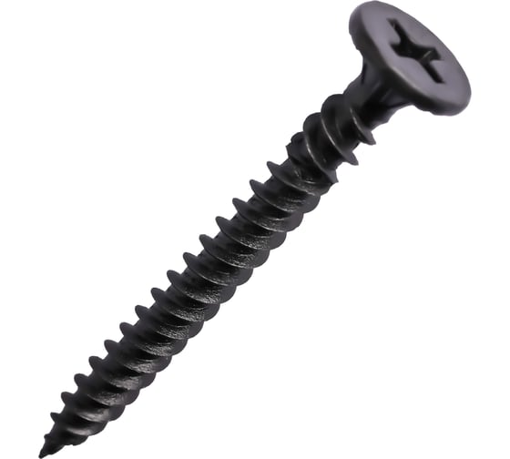 Шуруп гипсокартон-металл FASTNR 3.9X38, частая резьба, потайная головка, фосфатированные, 200 штук FR070