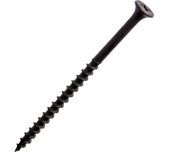 Шуруп гипсокартон-дерево FASTNR 4.2X75, редкая резьба, потайная головка, фосфатированные, с насечкой, 1000 штук FRB4275CT