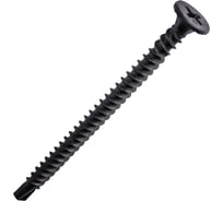 Шуруп гипсокартон-металл FASTNR с буром3.9X55, частая резьба, потайная головка, фосфатированные, 140 штук FR072