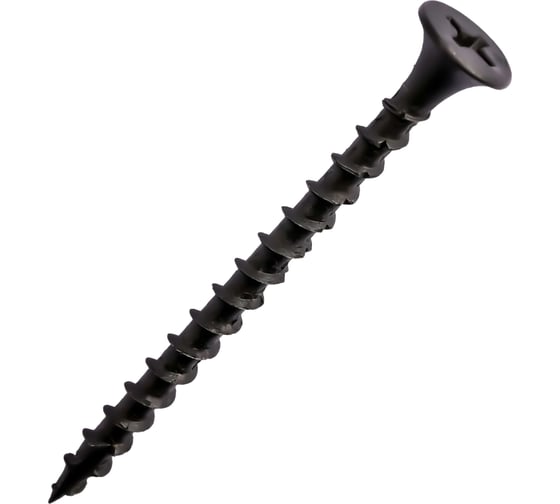 Шуруп гипсокартон-дерево FASTNR 3.5X51, редкая резьба, потайная головка, фосфатированные, с насечкой, 1200 штук FRB3551CT