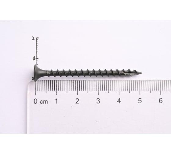 Шуруп гипсокартон-дерево FASTNR 3.5X51, редкая резьба, потайная головка, фосфатированные, с насечкой, 1200 штук FRB3551CT