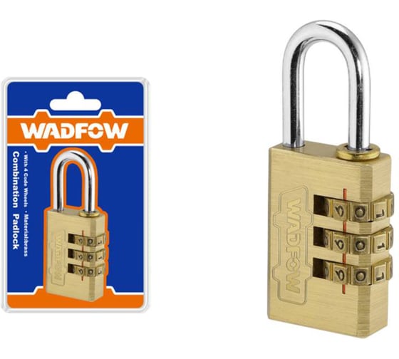 Замок навесной WADFOW кодовый 3х20 мм 12/72 WPD3423