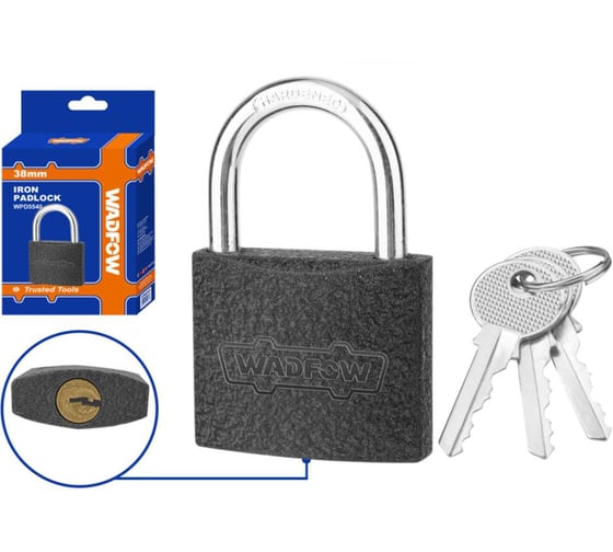 Замок навесной WADFOW 38 мм 6/120 WPD5540