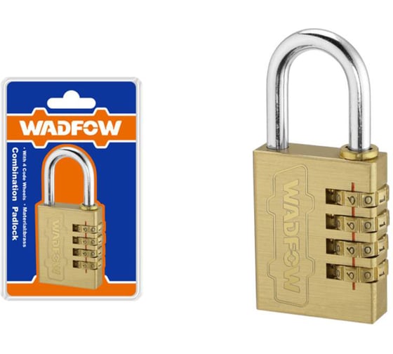 Замок навесной WADFOW кодовый 4х40 мм 12/72 WPD3444