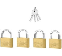 Набор замков навесных WADFOW 40 мм 4 шт 6/36 WPDT444