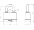 Замок навесной Punto PK-5055 3 key англ. 58371 2