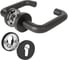 Комплект дверных ручек с накладками под цилиндр Fuaro FR.DH57.0219 NE (DH-0219 NE) 9x140 мм, BL-24 черный 60245 1