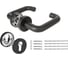 Комплект дверных ручек с накладками под цилиндр Fuaro FR.DH57.0219 NE (DH-0219 NE) 9x140 мм, BL-24 черный 60245 4