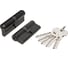 Цилиндровый механизм Fuaro (200 ZA/80) 2000ZAKey80(35+10+35) BL черный 5Key 62025 1