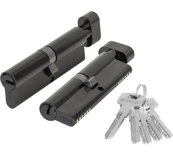 Цилиндровый механизм Fuaro (200 ZM/110) 2000ZM Knob 110(55+10+45) BL-24 черный 5Key с вертушкой 60107