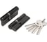 Цилиндровый механизм Fuaro (200 ZA/80) 2000ZAKey80(30+10+40) BL черный 5Key 62023 1