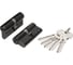 Цилиндровый механизм Fuaro (200 ZA/70) 2000ZAKey70(30+10+30) BL черный 5Key 62021 1