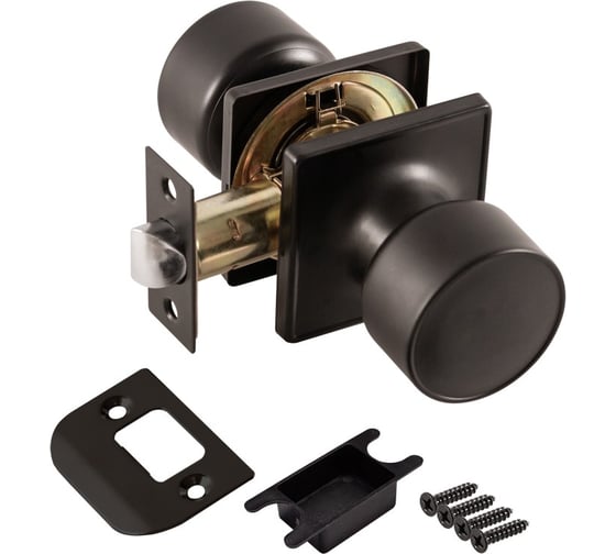 Ручка защелка Punto DK772/BL BL-PS (без фик.)черный 58403