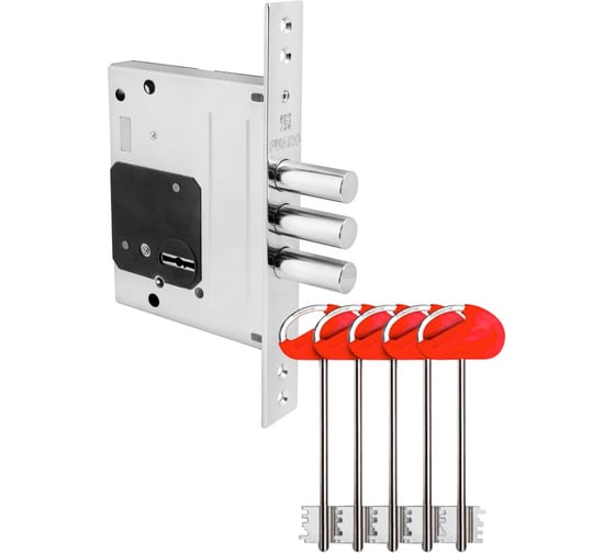 Замок врезной сувальдный Fuaro MDV25/S-60.00.3R16 5key (5 ключей) 36313