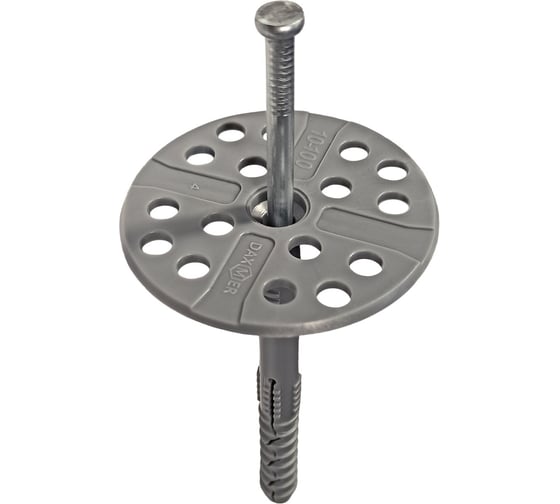 Дюбель гриб для теплоизоляции Daxmer с металлическим гвоздем IZМ 10х100 30 шт 00000434878