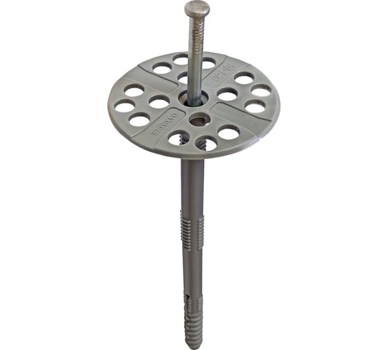 Дюбель гриб для теплоизоляции Daxmer с металлическим гвоздем IZМ 10х180 30 шт 00000434882