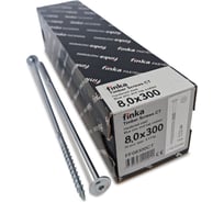 Шурупы конструкционные Finka Timber Screws CT 8,0x300 TX40 (Голубой цинк, тарелка, 50шт) FF08300CT