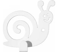 Крючок ООО СКП Улитка 80х18х85 мм, 1,5 мм, белая (1шт) В-78Б