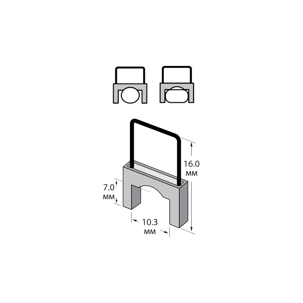 Скобы для крепления кабеля с пластиковым ограничителем (200шт.) SHTOK ...