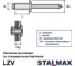 Заклепка вытяжная Stalmax LZV 4,8х8 St/St с выпуклой шляпкой (арт. 10074) сталь/сталь (уп. 500 шт) 10074-023 6