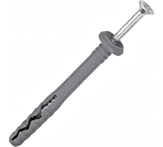 Дюбель-гвоздь Stalmax LDP-G 6х40 грибовидный бортик (арт. 10813) полипропилен (уп. 200 шт) 10813-023