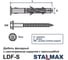 Дюбель фасадный Stalmax LDF-S 10х120 с бортом, с шурупом с шестигранной головой и пресс шайбой (арт. 10150) оцинкованная сталь (уп. 50 шт) 10150-023 2