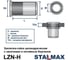 Заклепка-гайка Stalmax цилиндрическая LZN-H М4х12,0 (1,5-3,0) с потайным бортиком и насечками (арт. 10120) оцинкованная сталь (уп. 1000 шт) 10120-023 5