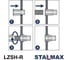 Заклепка-гайка Stalmax полушестигранная LZSH-R М4х12 (0,5-3,0) с уменьшенным бортиком (арт. 12155) оцинкованная сталь (уп. 1000 шт) 12155-023 8
