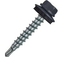 Саморез кровельный Stalmax LSR-W 4,8х19 (RAL 7024) сверло №2 для металлической обрешетки с EPDM шайбой (арт. 10298) оцинкованная сталь (уп. 250 шт) 10298-023