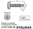 Саморез Stalmax LS-DIN 7504N (M) 4,8х25 со сверлом и полукруглой головой (арт. 11940) оцинкованная сталь (уп. 1000 шт) 11940-023 7