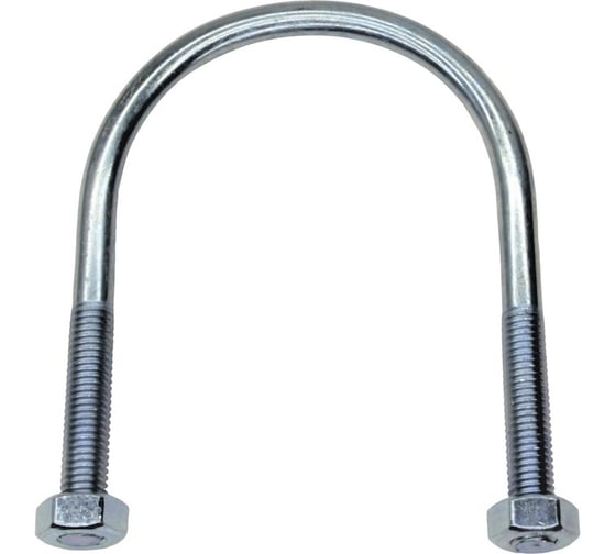 Хомут (скоба) Stalmax U-образный LCU М8 40-49 (1 1/2) (DIN 3570) с двумя гайками в комплекте (арт. 10175) оцинкованная сталь (уп. 10 шт) 10175-023