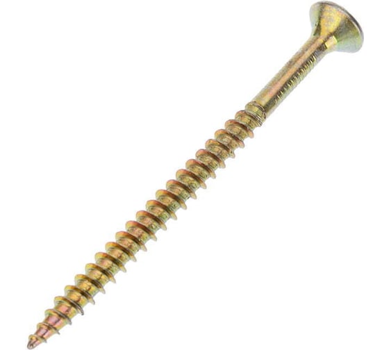 Саморез универсальный Стройметиз 5,0х100 потай желт.цинк (уп.130 шт) контейнер 21404410130