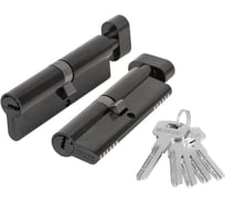 Цилиндровый механизм FUARO (200 ZM/120) 2000ZM Knob 120 (55+10+55) BL-24 черный 5Key с вертушкой 60109