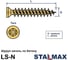 Саморез шуруп нагель Stalmax LS-N 7,5х92 по бетону (арт. 11272) ЖЦ сталь (уп. 200 шт) 11272-023 11